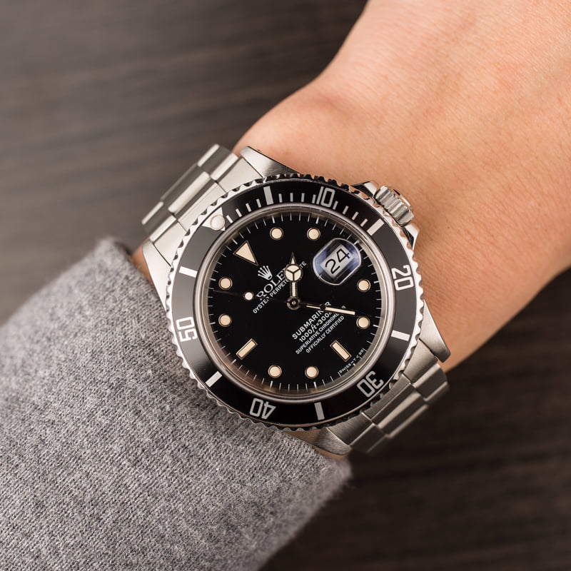 PreOwned Rolex Submariner 16800 Steel 40MM Case