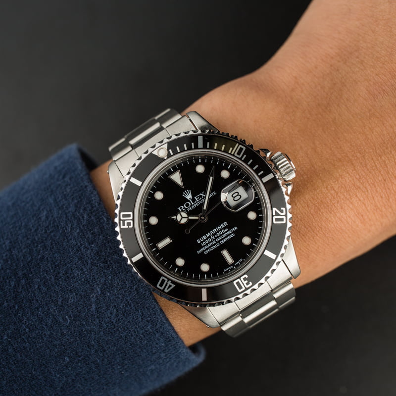 Used Rolex Submariner 16800 Men's Watch