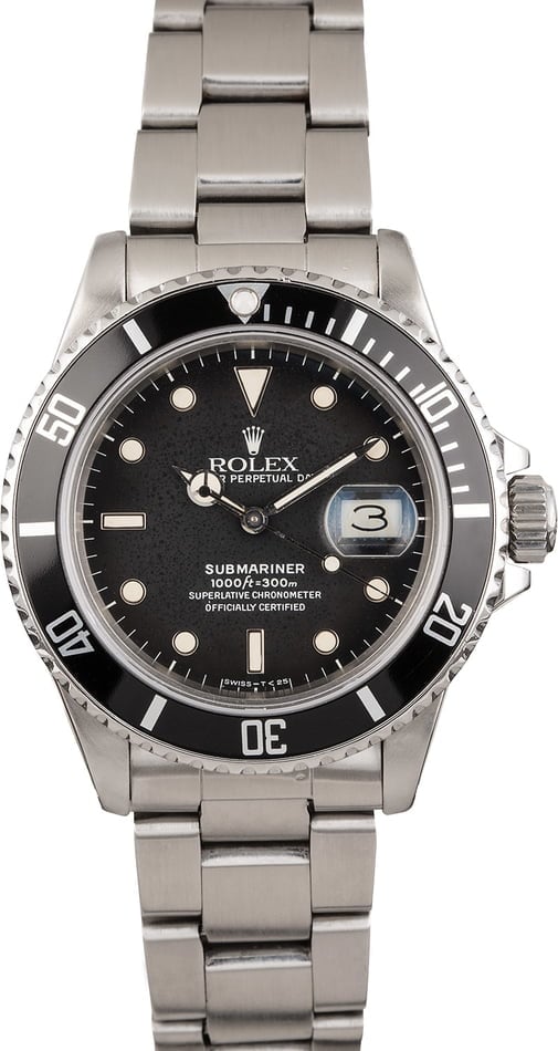 Pre Owned Rolex Submariner 16800 Steel Watch