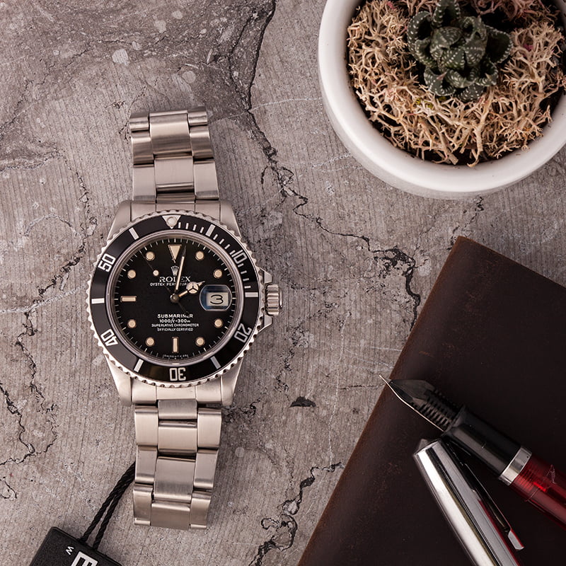 Pre Owned Rolex Submariner 16800 Steel Watch