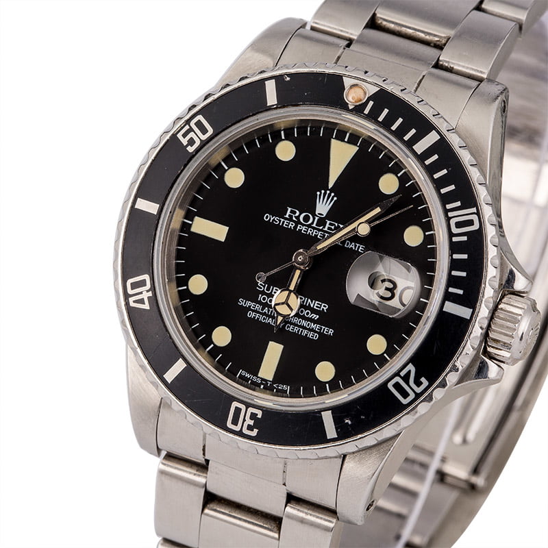 Vintage 1984 Rolex Submariner 16800 Feet First Dial