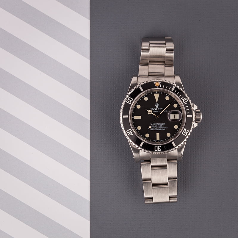 Vintage 1982 Rolex Submariner 16800 Matte Tritium Dial