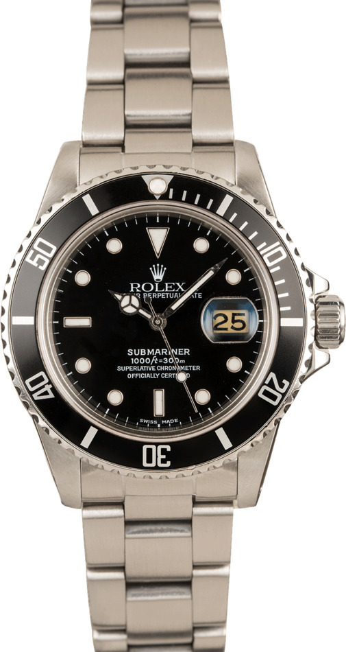 Used 40MM Rolex Submariner 16800 Feet First Dial