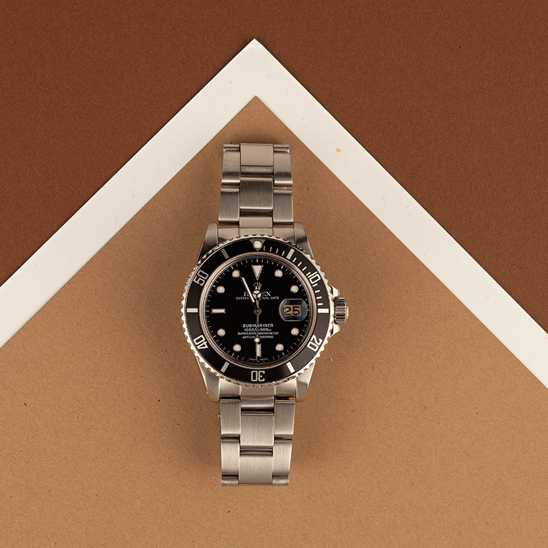 Used 40MM Rolex Submariner 16800 Feet First Dial