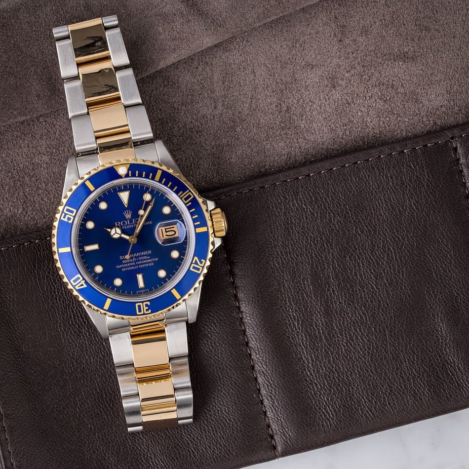 PreOwned Rolex Submariner 16803 Blue Dial