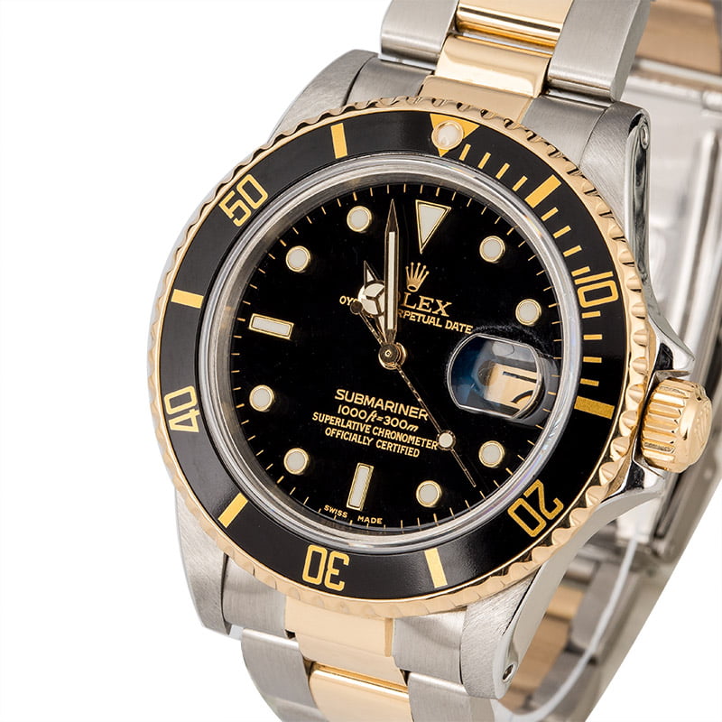 Rolex Submariner 16803 Black Luminous Dial
