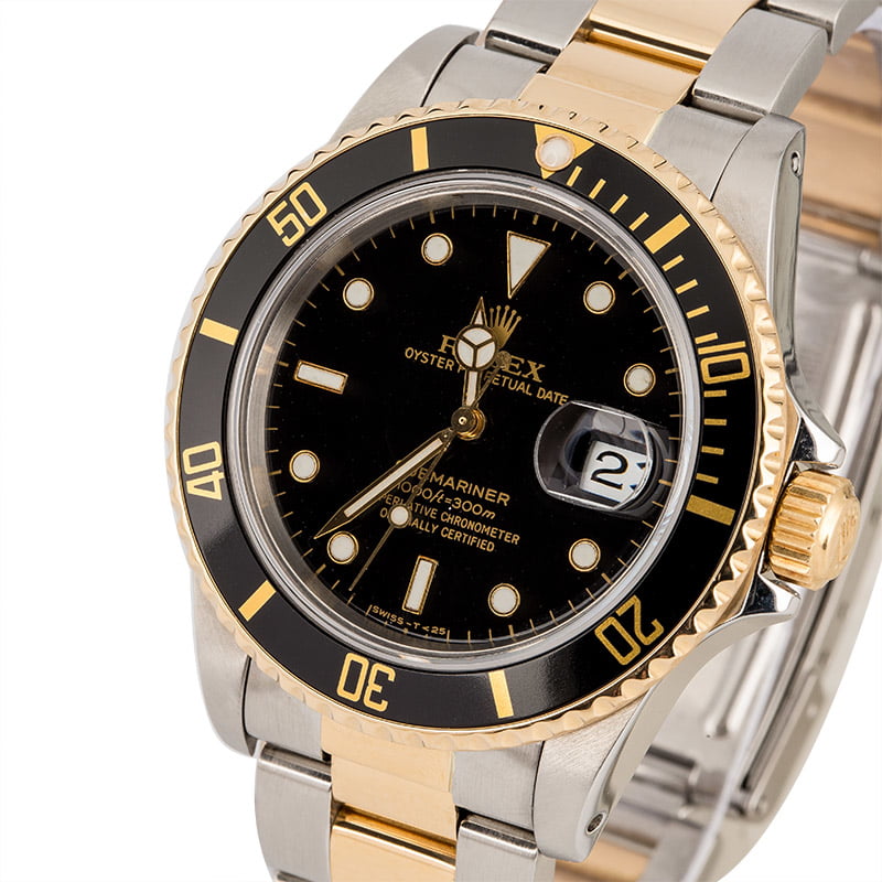 Used Rolex Submariner 16803 Black Luminous Dial