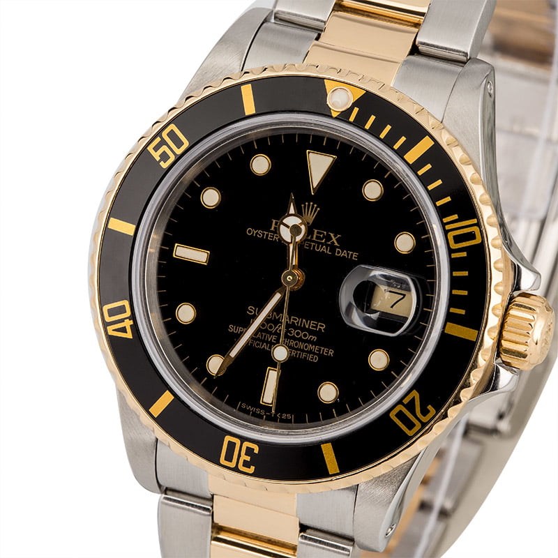 Pre Owned Rolex Submariner 16803 Two Tone