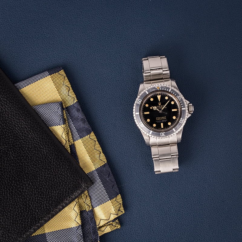 Vintage 1964 Rolex Submariner 5512 Glossy Gilt Dial