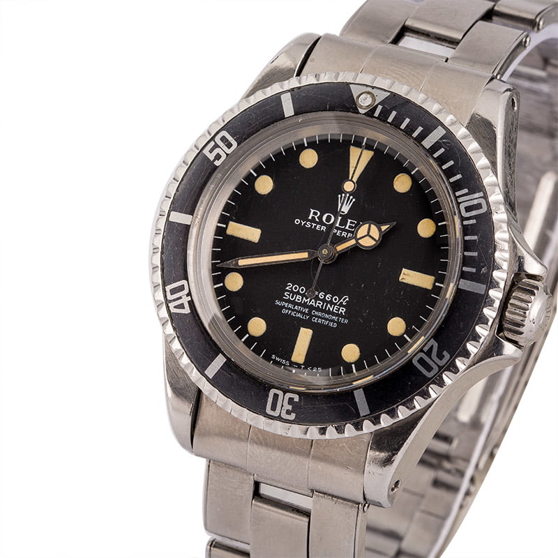 Vintage 1967 Rolex Submariner 5512 Four Line Meters First Dial