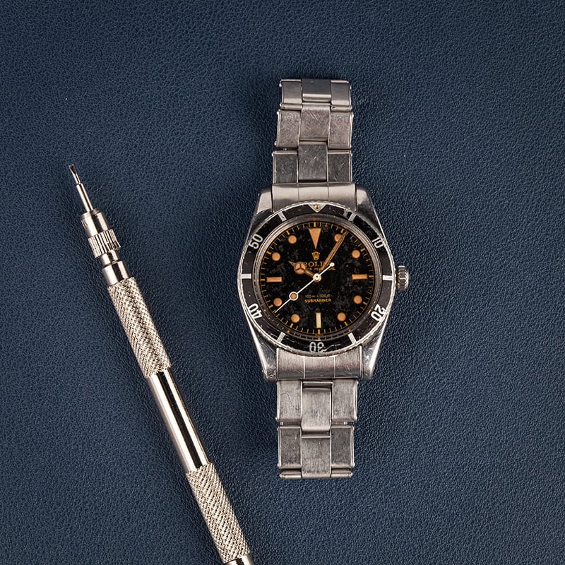 Vintage 1957 Rolex Submariner 6536 Gilt Dial