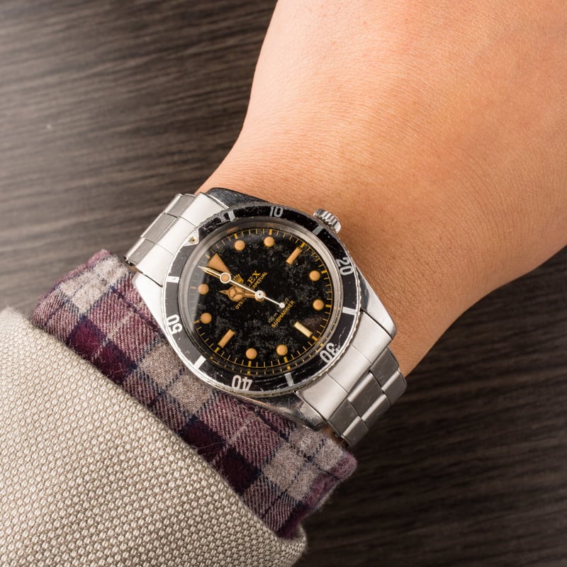 Vintage 1957 Rolex Submariner 6536 Gilt Dial