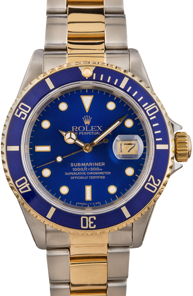 Image of Rolex Submariner Blue Dial 16613 Steel and Gold