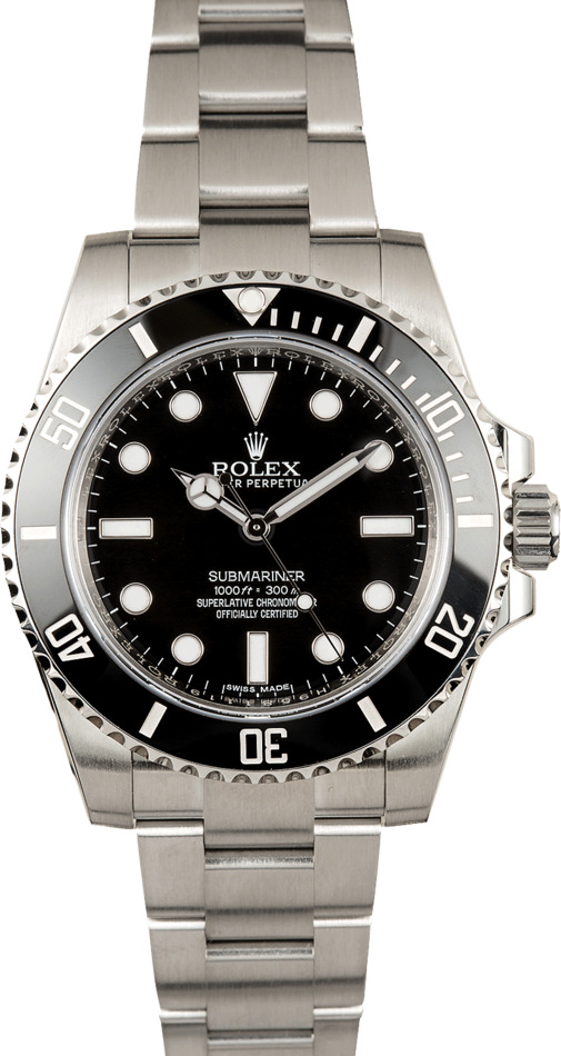 Pre-Owned No Date Rolex Submariner 114060 Black