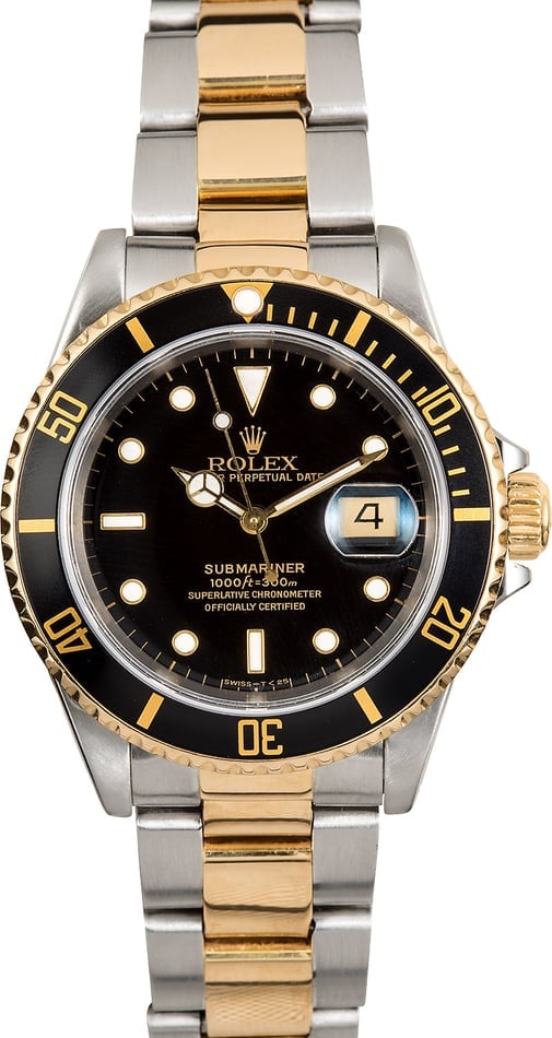 Rolex Submariner TwoTone Black 16613