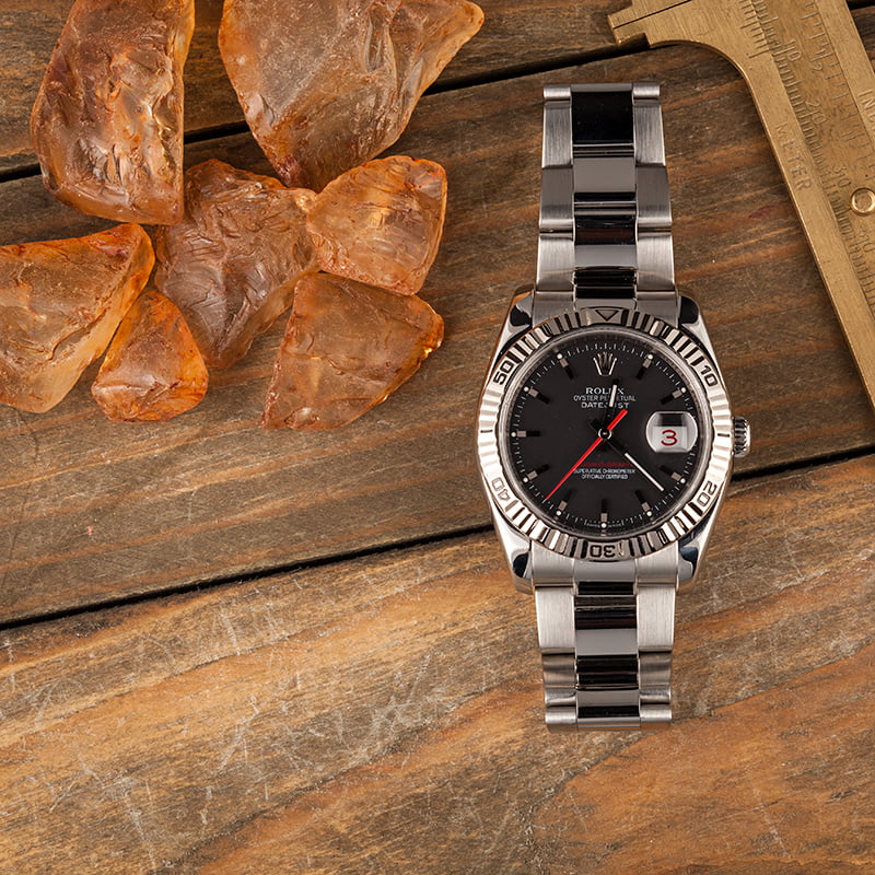 Pre Owned Rolex Datejust Thunderbird 116264 Black Dial