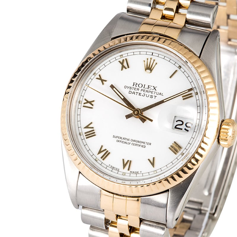 Rolex Two-Tone Datejust 16013 White