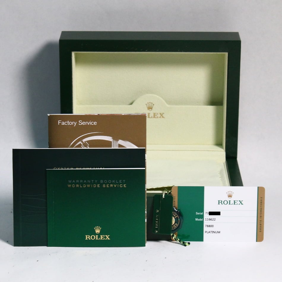 Used Rolex Yacht-Master 116622 Platinum Timing Bezel