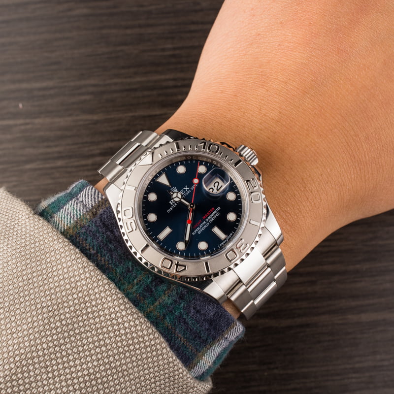 Pre-Owned 40MM Rolex Yacht-Master 116622 Blue Dial