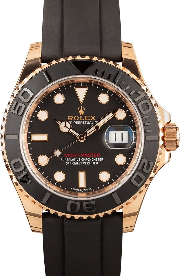 Image of Rolex Yacht-Master 116655 Black Oysterflex Band