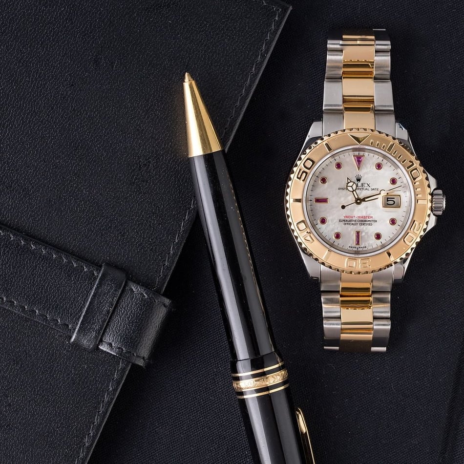 Rolex Yacht-Master 16623 MOP Ruby Dial