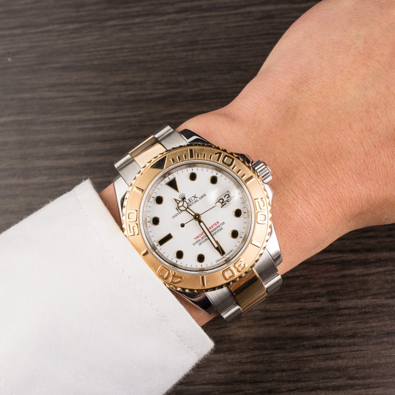 Used Rolex Yacht-Master 16623 Two-Tone Oyster with White Dial