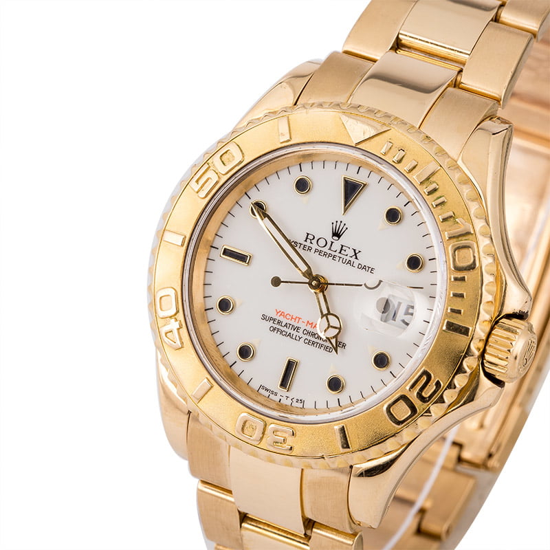 Pre Owned Rolex Yachtmaster 16628 Yellow Gold T