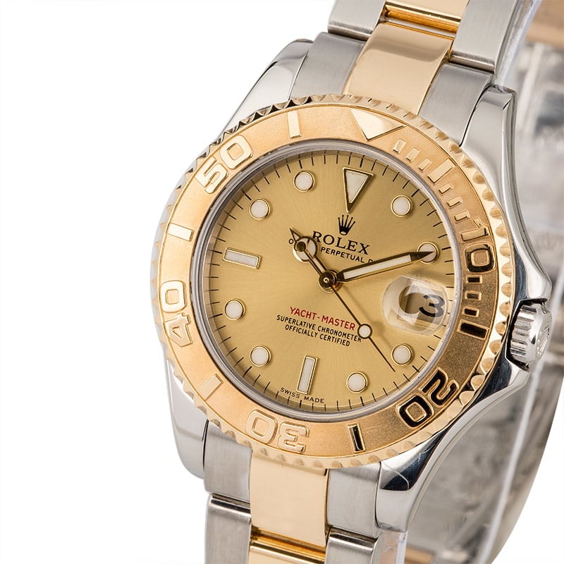 Used Rolex Yacht-Master 168623 Champagne Dial