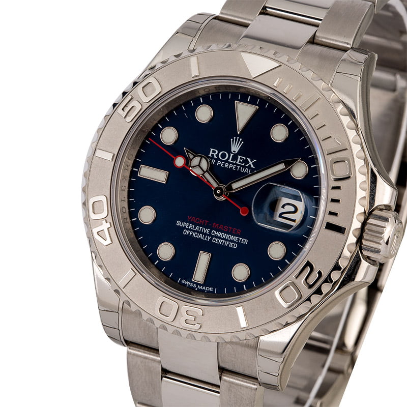 Unworn Rolex Yacht-Master 116622 Blue Dial