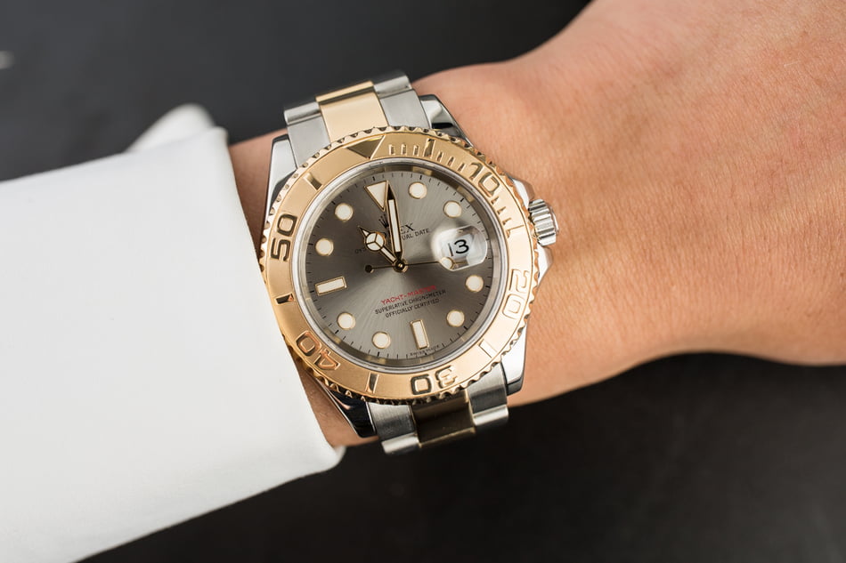 Two Tone Rolex Yacht-Master 16623 Slate Dial