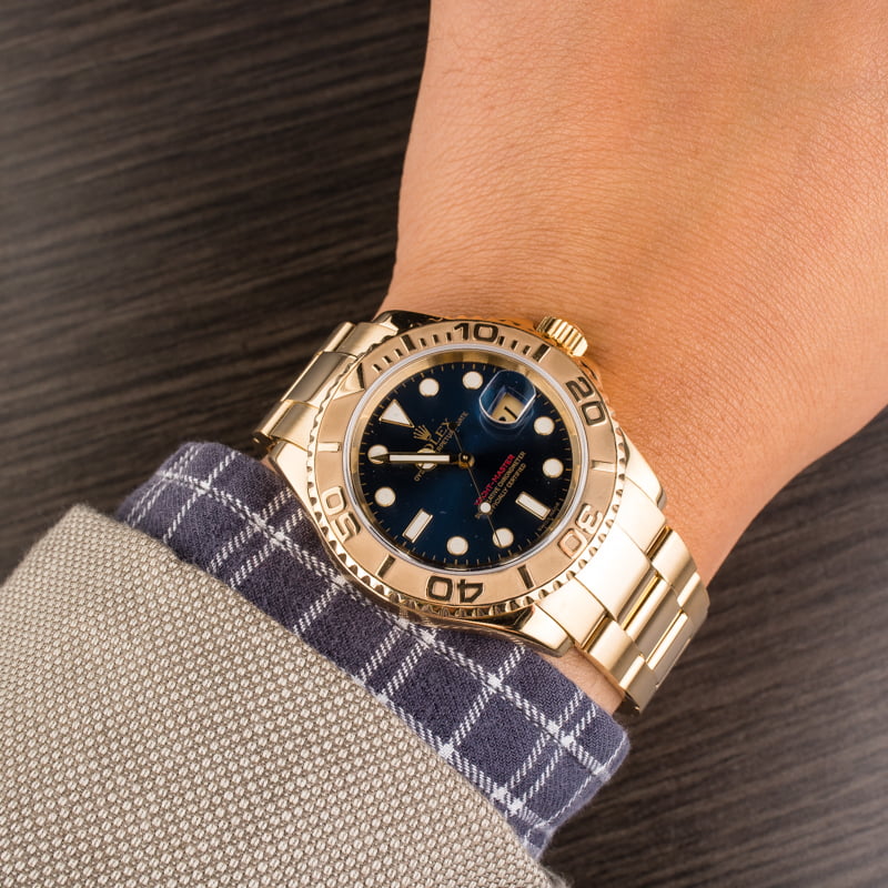 Pre-Owned Rolex Yachtmaster 16628 Blue Dial 40MM