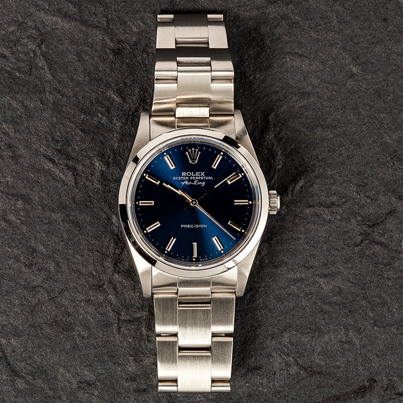 Rolex Air-King 14000 Blue 100% Authentic