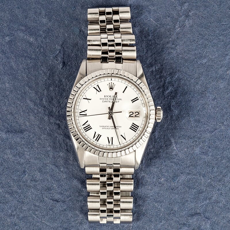 Pre-Owned Rolex Datejust 16030 White 'Buckley' Dial
