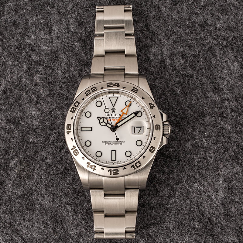 Rolex Explorer II 216570WSO White Dial