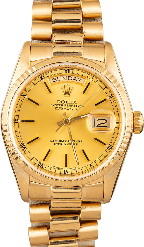 rolex presidential gold used