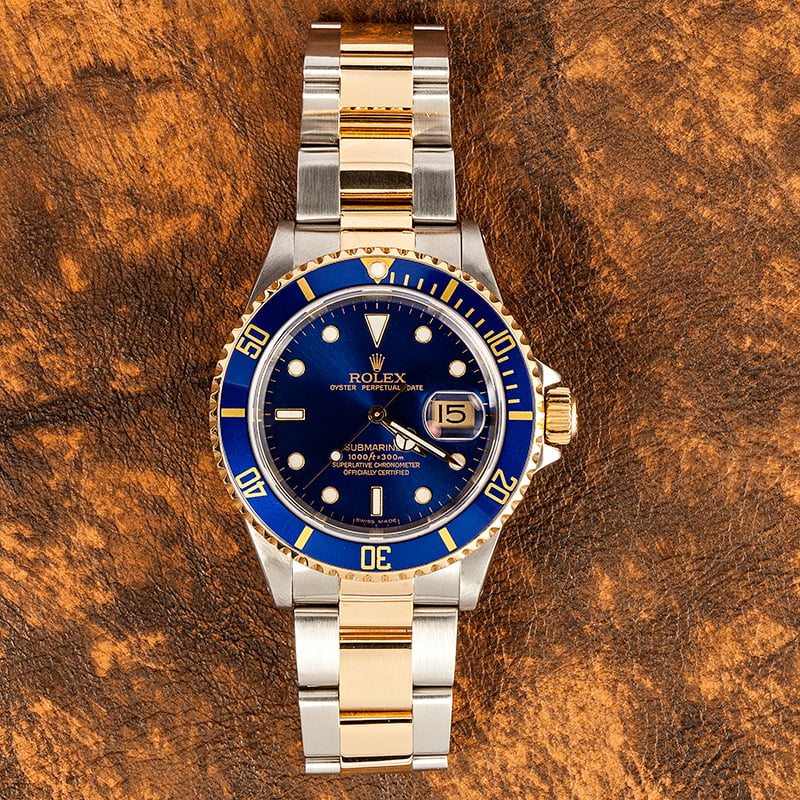 Used Rolex Two Tone Submariner 16613