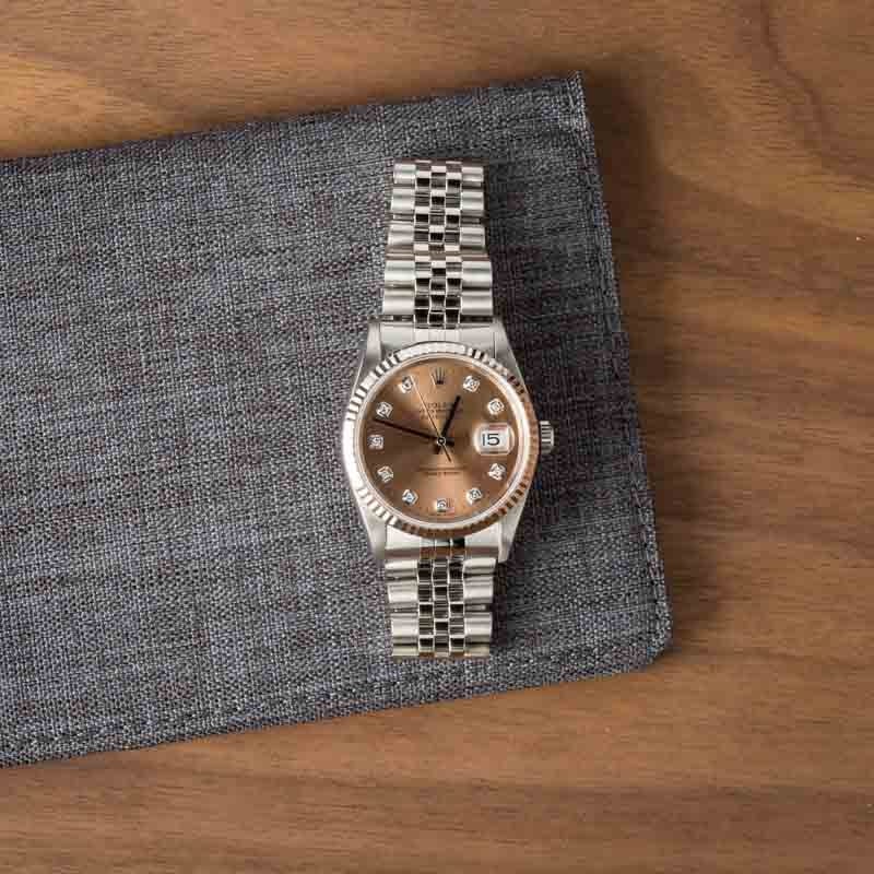 Rolex Datejust 36 16234 Salmon Diamond Dial