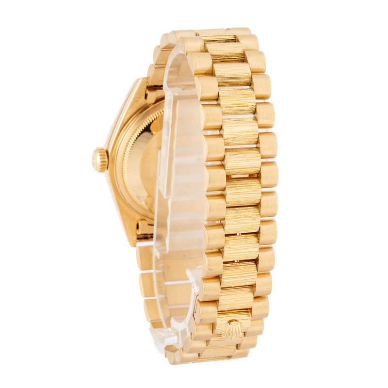 Rolex Day-Date 36 Ref 18078 Barked Finish Black Dial