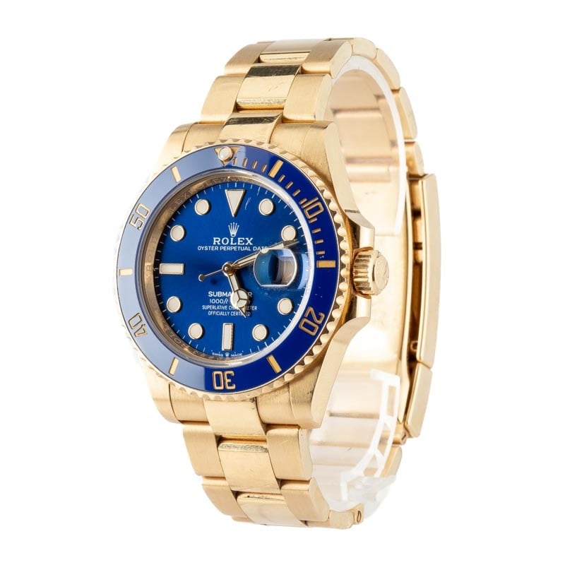 Rolex Submariner 126618 18k Yellow Gold Blue Dial