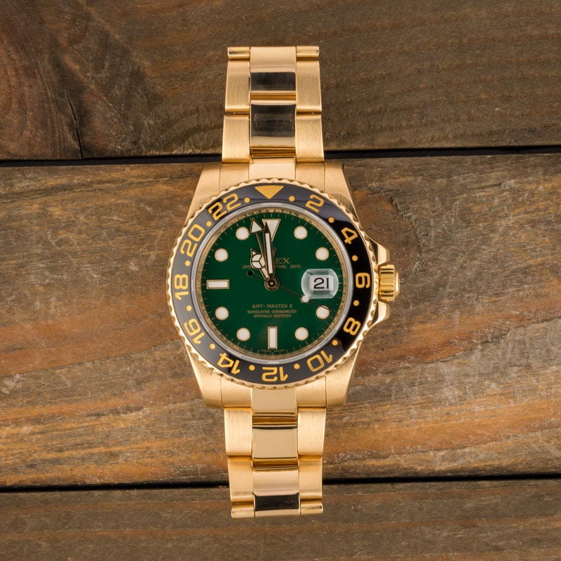 Mens Rolex GMT-Master II Ref 116718 Green Dial