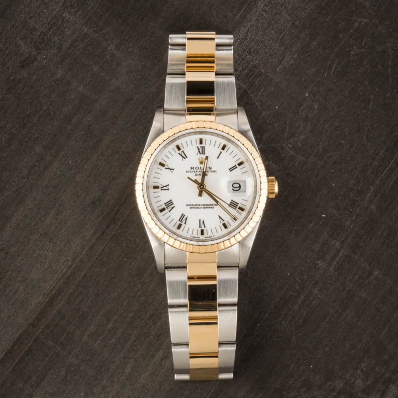 Rolex Date 15223 White Dial