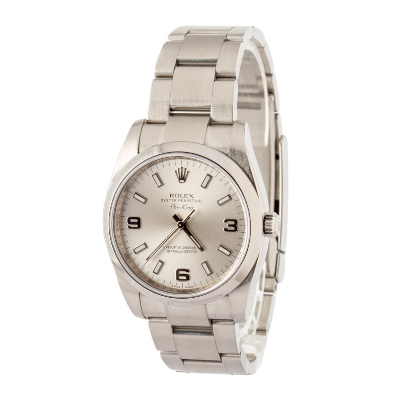 Rolex Oyster Perpetual Ref 114200 Silver Dial