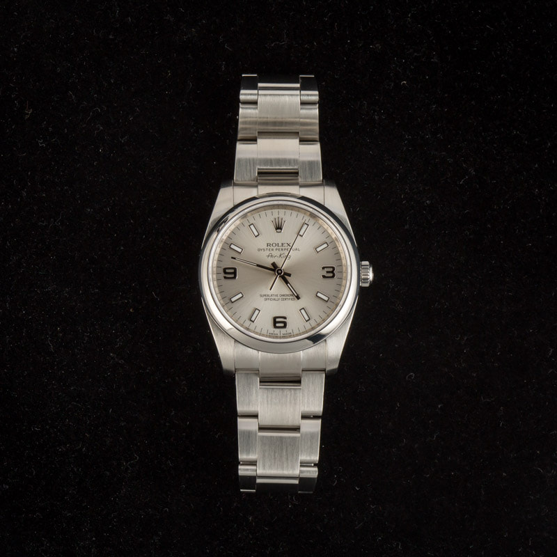Rolex Oyster Perpetual Ref 114200 Silver Dial