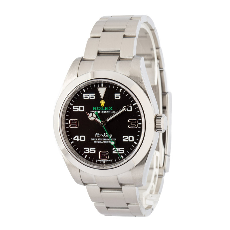 Rolex Air-King Ref 116900 Black Arabic Dial