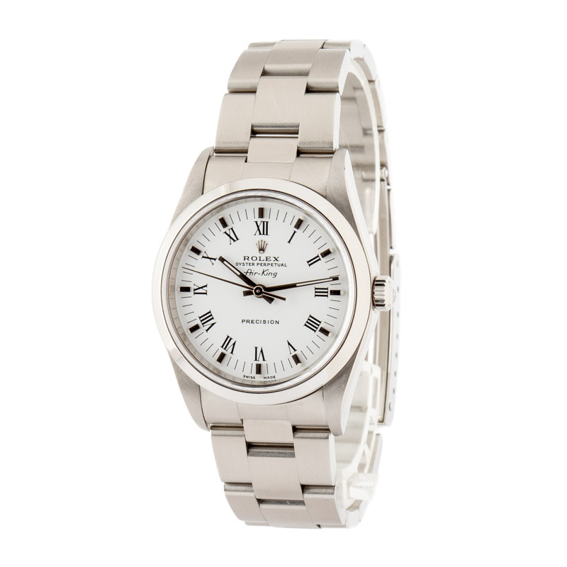 Air-King Rolex 14000M White Dial