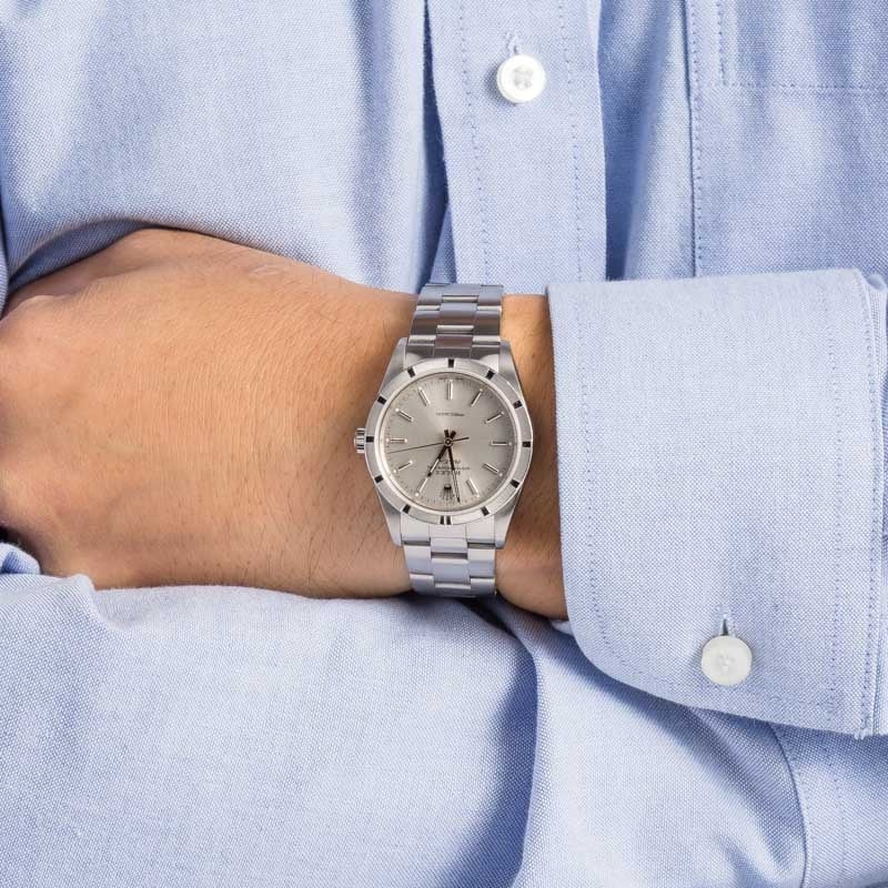 Rolex Air-King 14010 Silver Index Dial