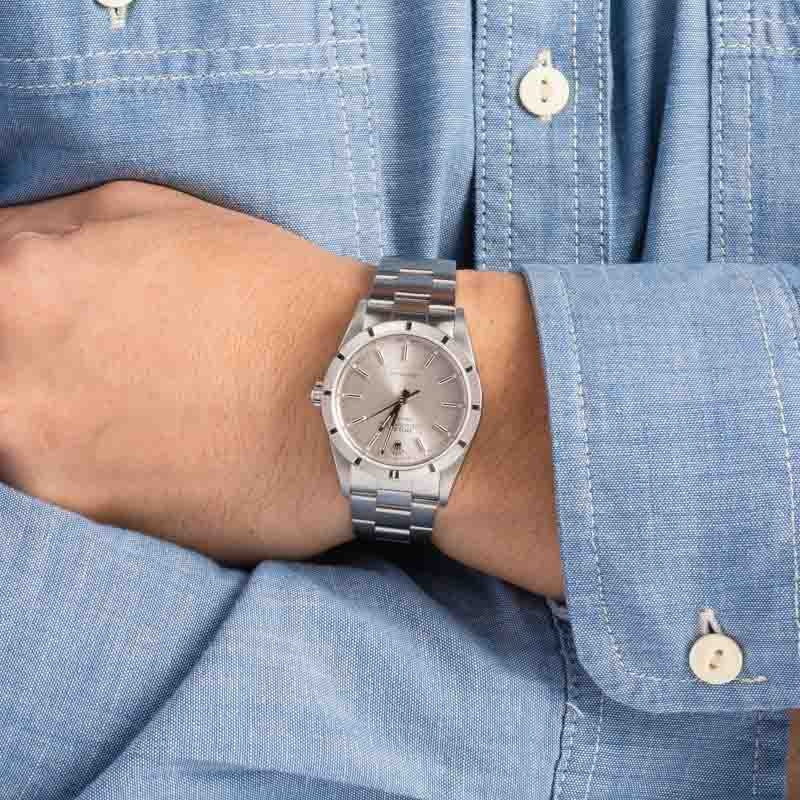 Pre Owned Rolex Air-King 14010 Silver Index Dial