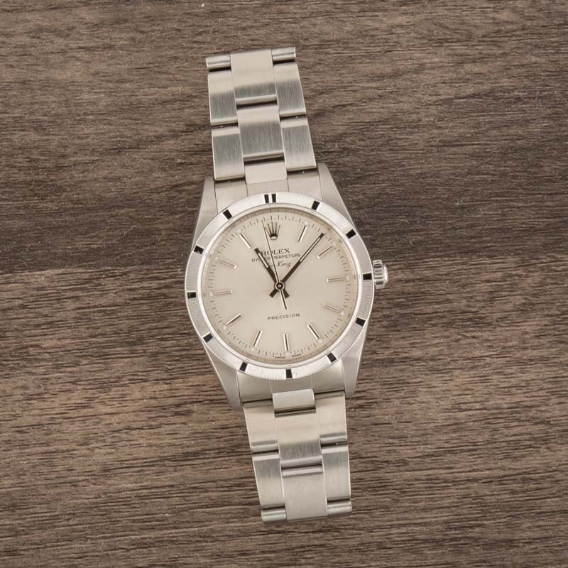 Used Rolex Air-King 14010M Silver Dial