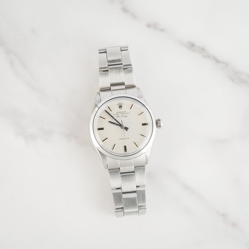 Pre-Owned Rolex Air-King 5500 Silver