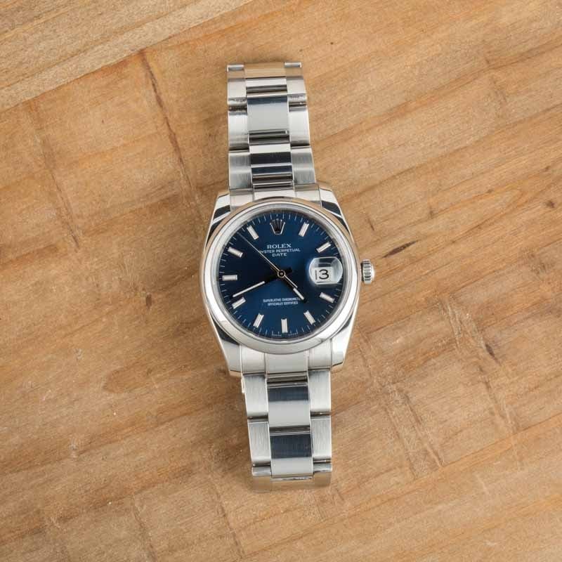 Rolex Date 115200 Blue Dial